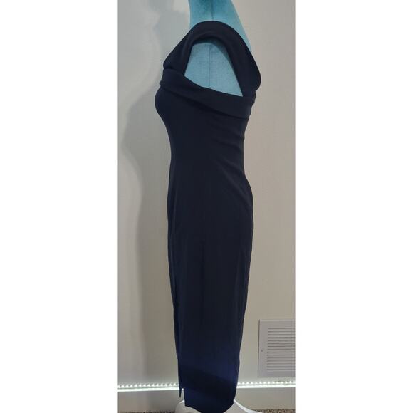 Jay Godfrey Dress Womens Size 2 Midi Black Dress Elegant Formal Sexy Goth Biker - Picture 6 of 13